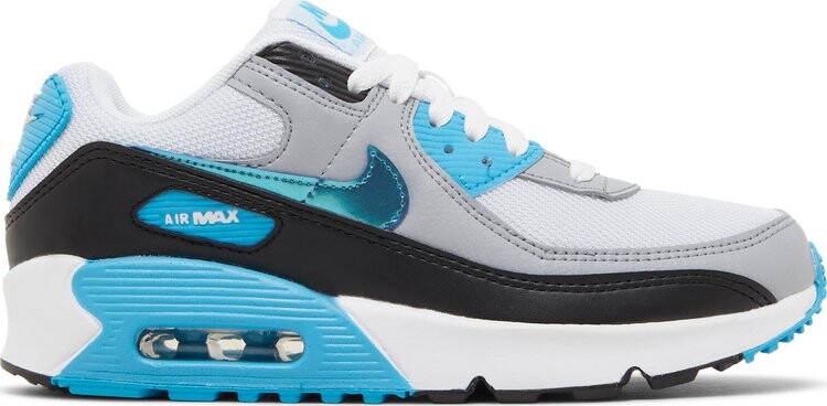 

Кроссовки Air Max 90 GS 'Blue Lightning Metallic', белый