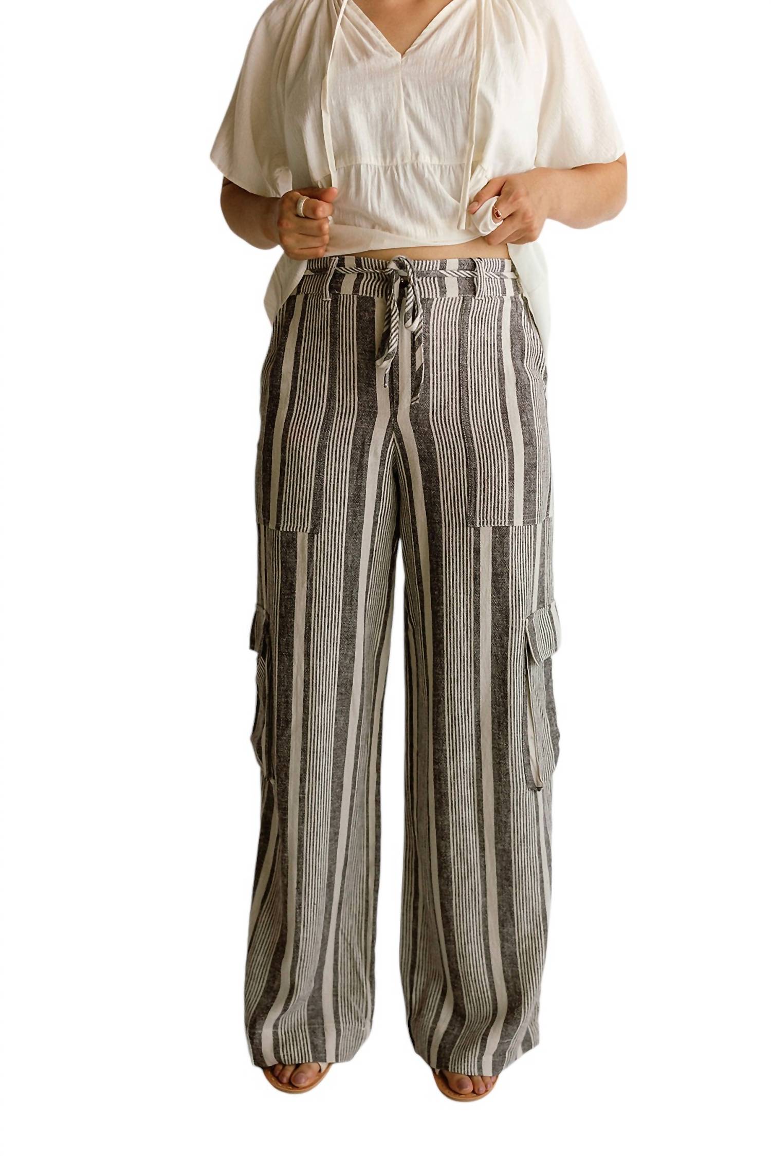 

Полосатые брюки Sunset Linen Sanctuary, цвет striped
