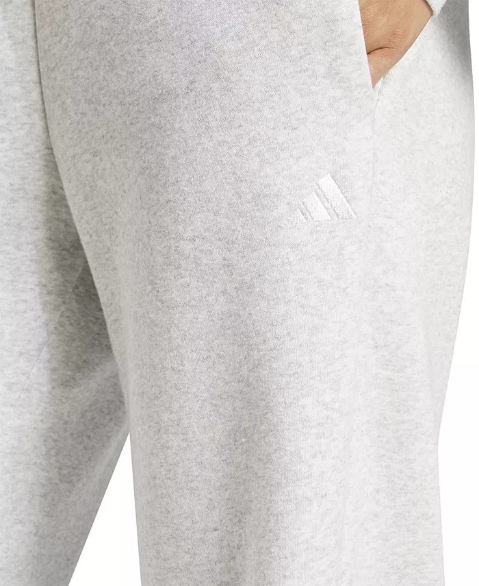 Женские брюки Essentials Feel Cozy Mid-Rise с открытым низом Adidas, серый — фото 3