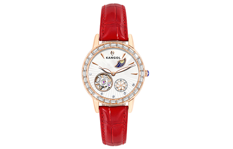 

KANGOL Часы Women's Watch, Red Strap Gold Case White Dial Goddess Style
