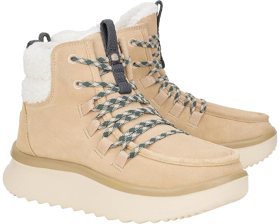 

Лоферы Hey Dude Wendy Peak Apres Suede Cozy, цвет Sand Beige