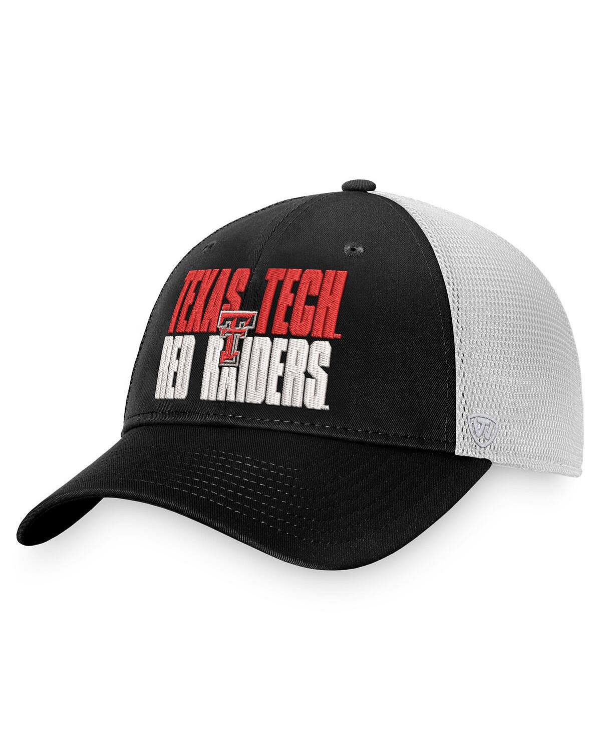 

Мужская черно-белая кепка Texas Tech Red Raiders Stockpile Trucker Snapback Top of the World