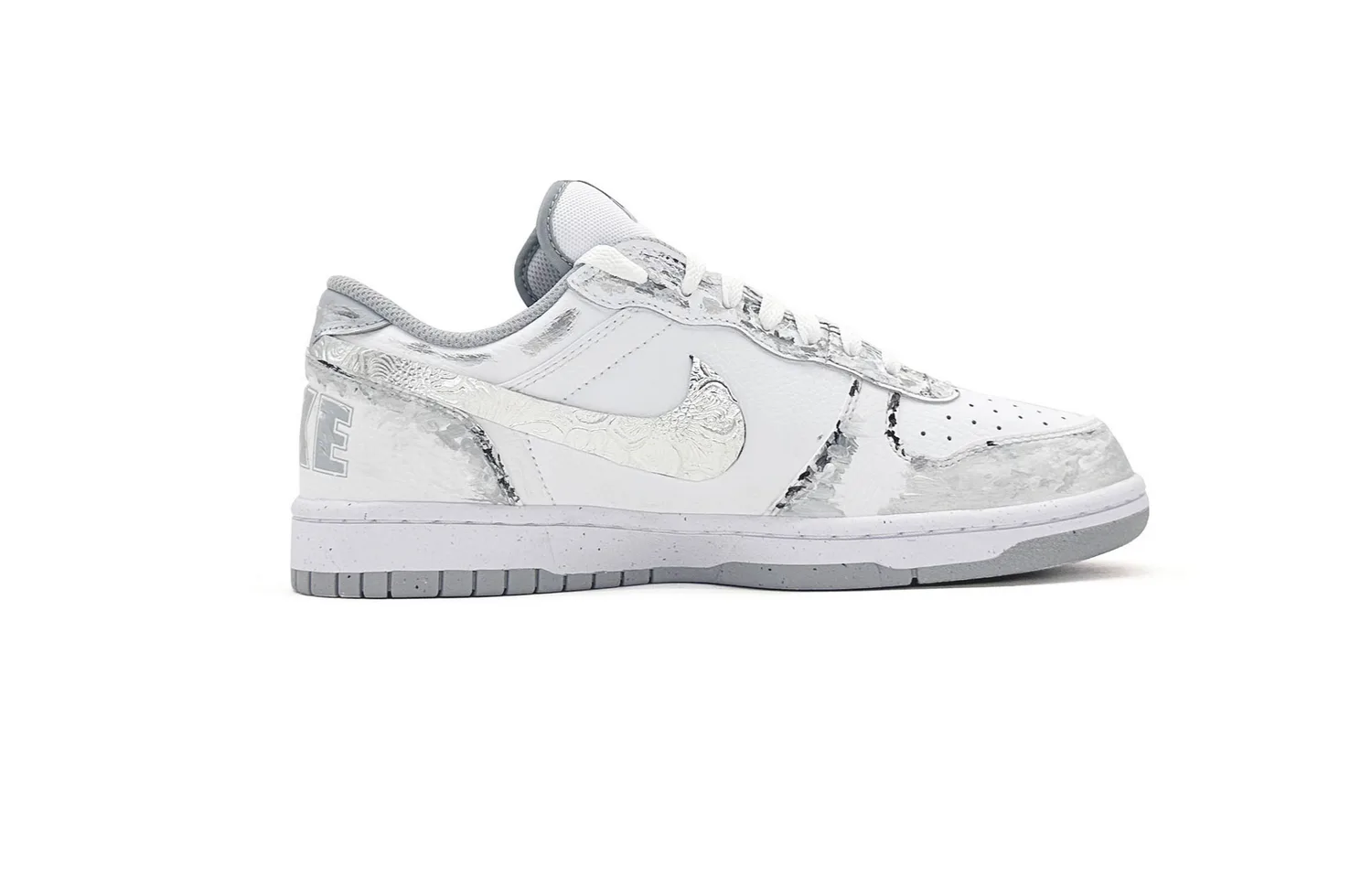 Nike Кроссовки для скейтбординга Big Abrasion Resistant мужские low top бело-серые — фото 4