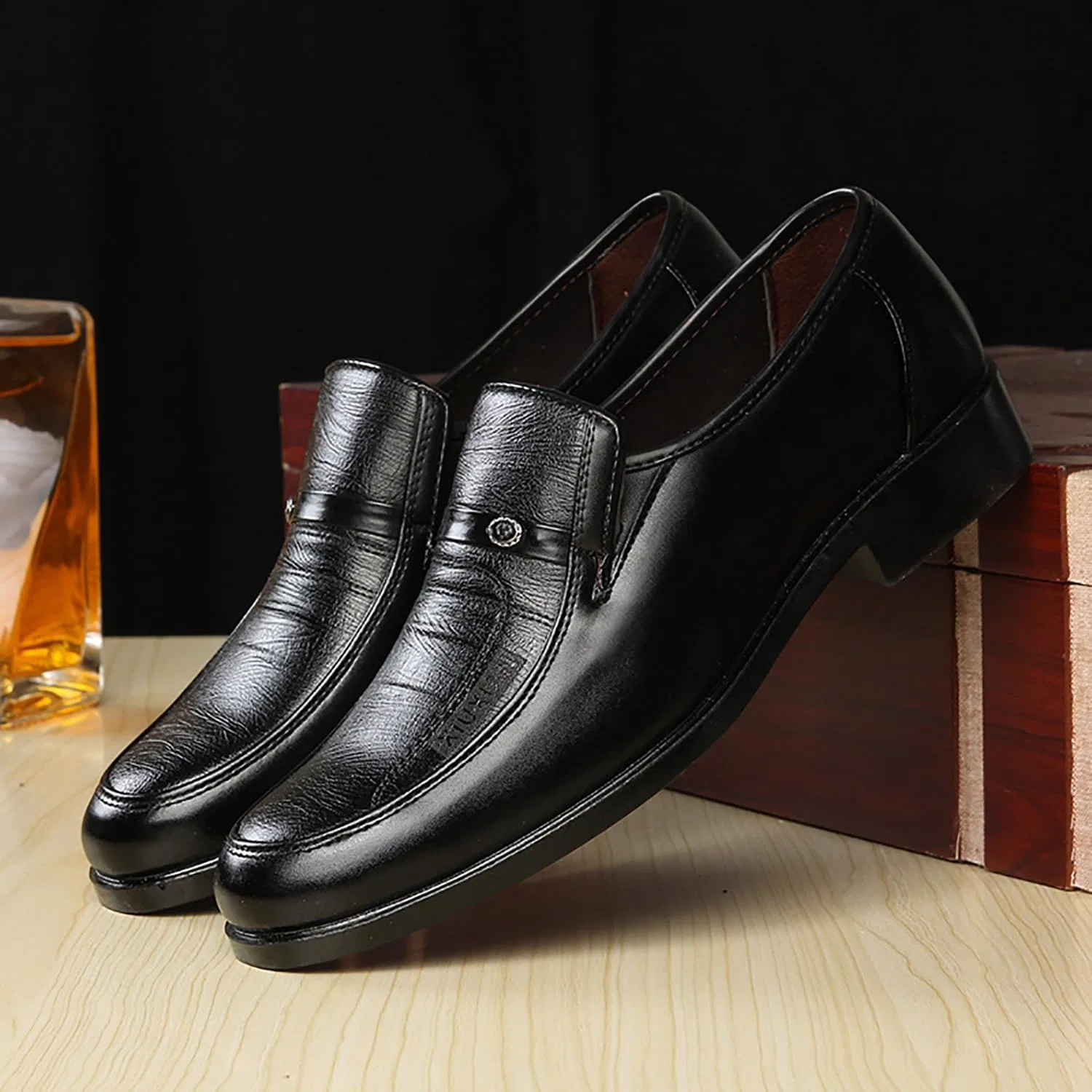 Лоферы мужские Slip On Loafers, Black DAO-UPPSE — фото 4
