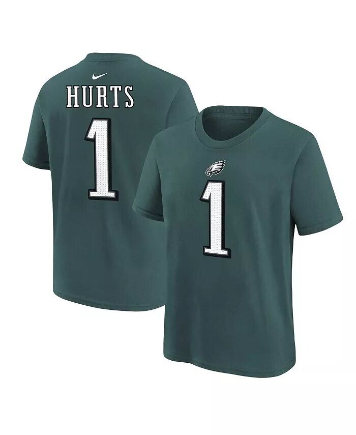

Большие мальчики и девочки Джейлен Хуртс Midnight Green Philadelphia Eagles Имя игрока Номер Футболка Nike