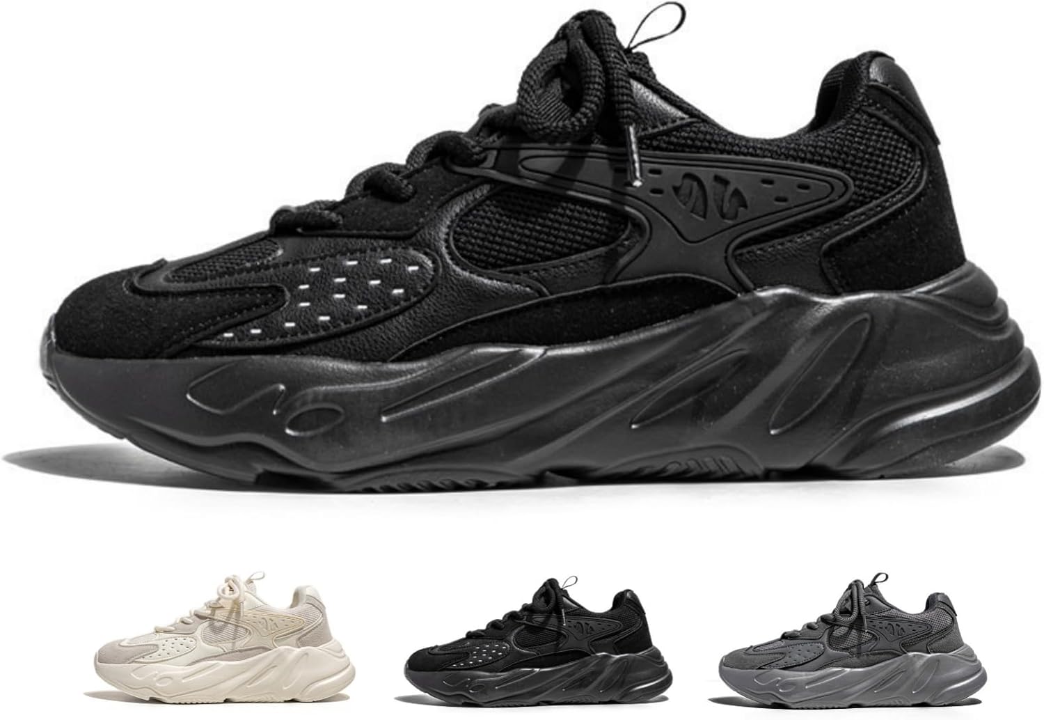 

Ретро массивные кроссовки для мужчин и женщин, легкие, с дышащей сеткой, модные, повседневные, спортивные, для ходьбы и бега Macefil, черный