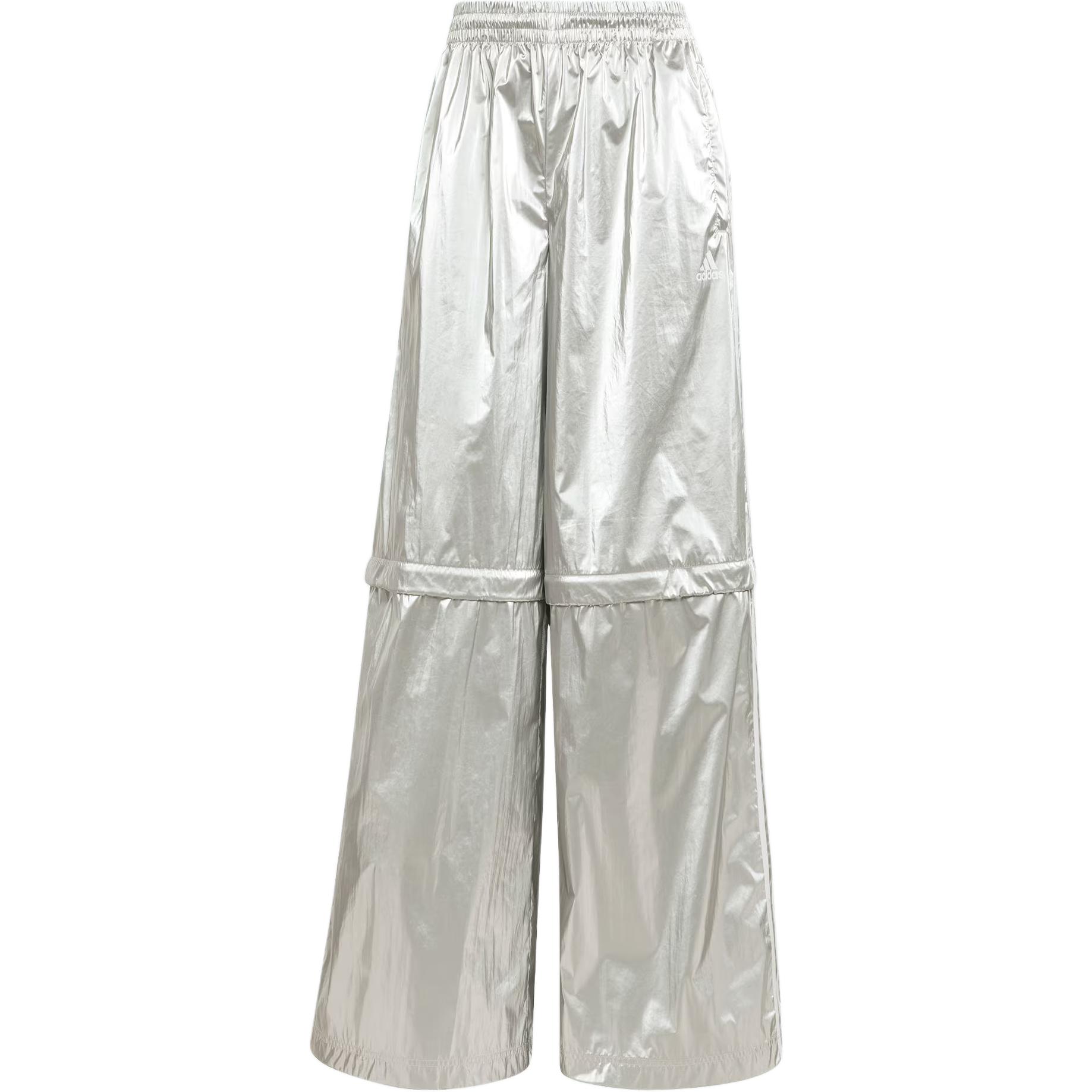 

Брюки с боковой полосой и слоями Adidas, металлическое серебро