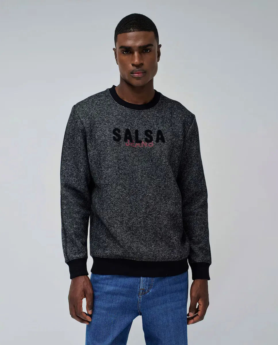 

Мужская толстовка с логотипом Salsa Jeans, черный