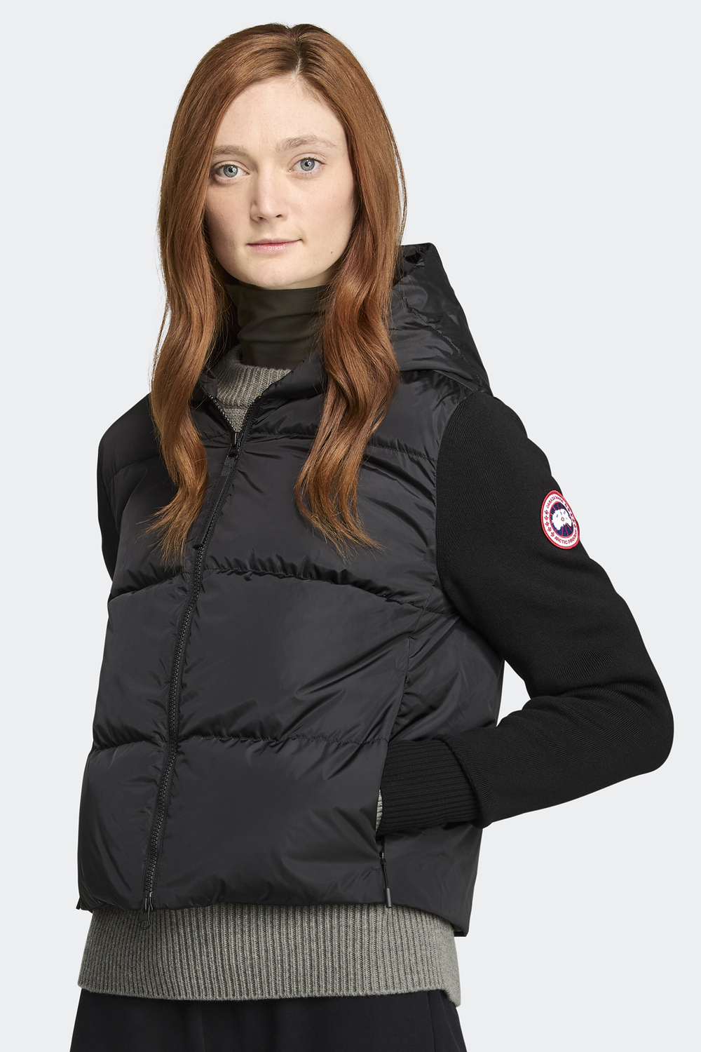 Толстовка Canada Goose HyBridge Wide Quilt Knit Hoody, черный — фото 2
