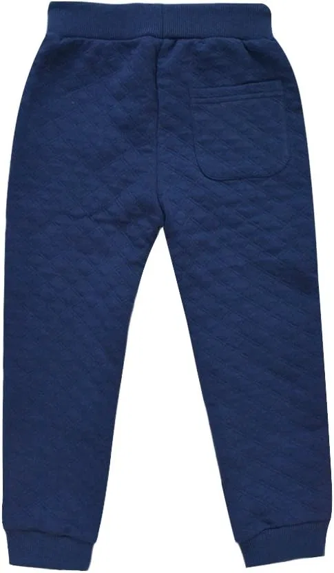 Спортивные длинные брюки KISBINI из хлопка для мальчиков, Navy — фото 2