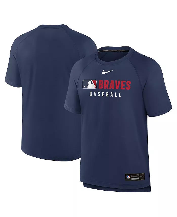 

Мужская синяя футболка Atlanta Braves Authentic Collection Pregame Raglan Performance Nike