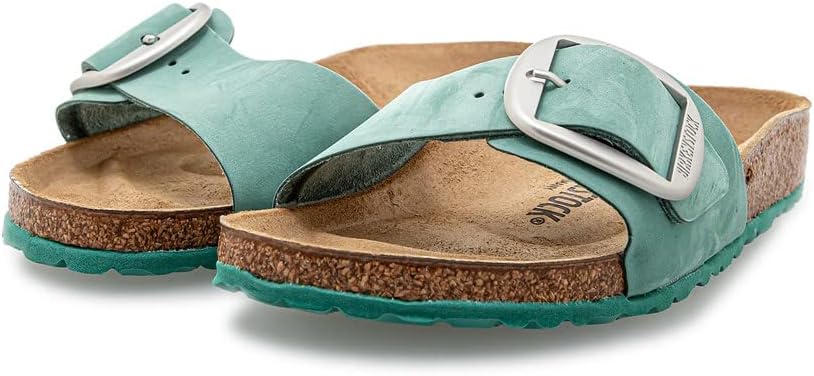 Женские сандалии Birkenstock Madrid с открытым носком, черно-белая кожа — фото 2