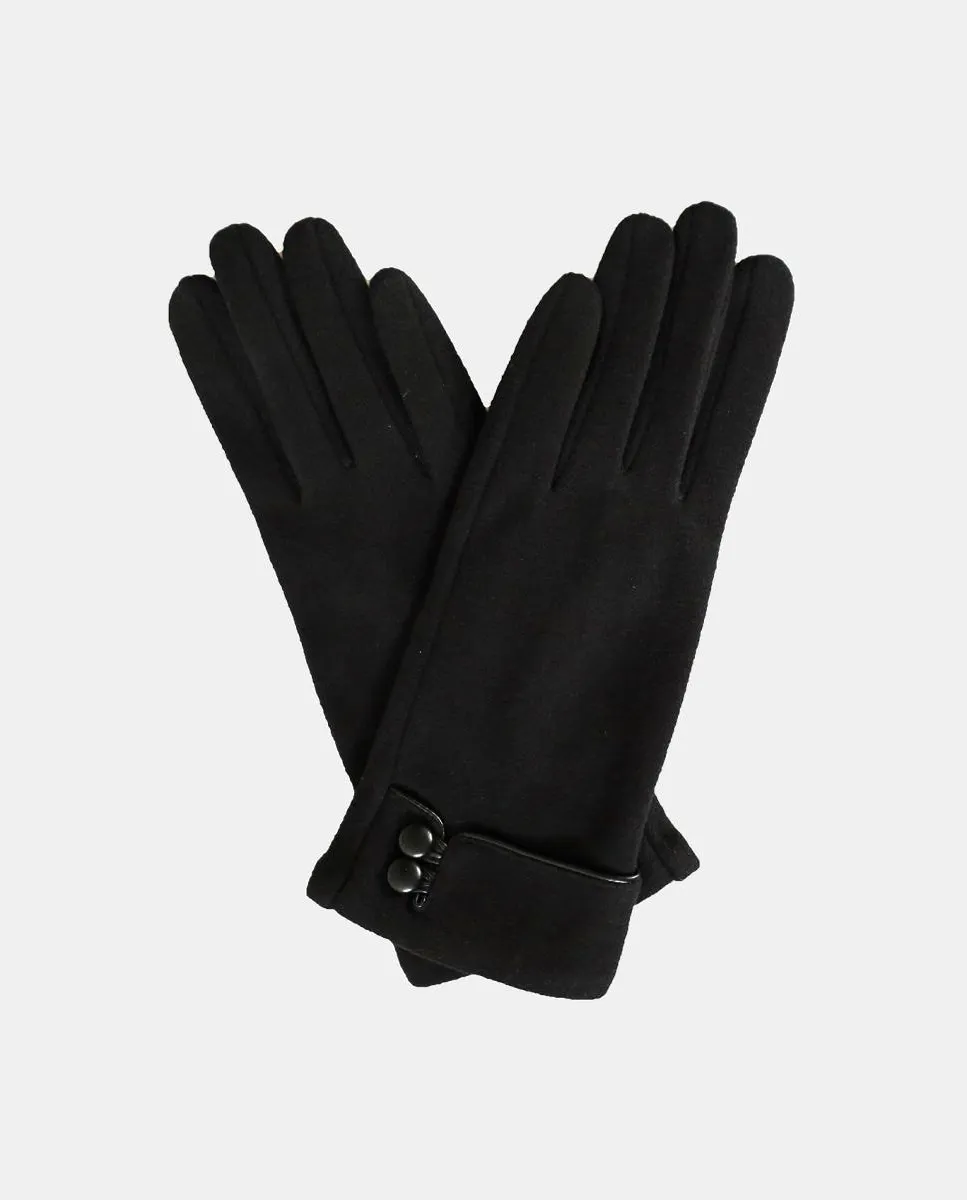 

Женские перчатки из трикотажного материала Eem, черный