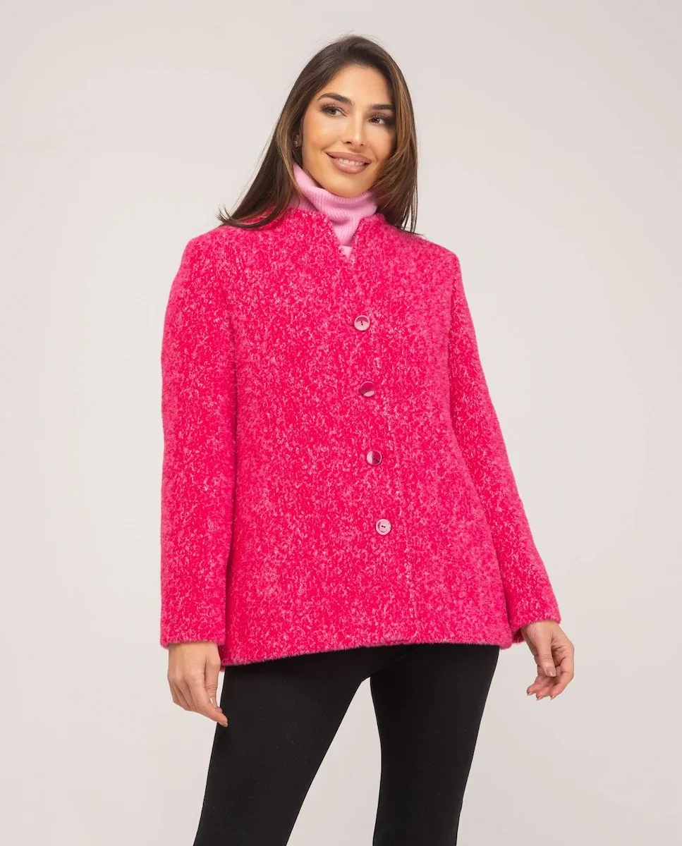 

Женская куртка с небольшим воротником-стойкой Fsh, розовый
