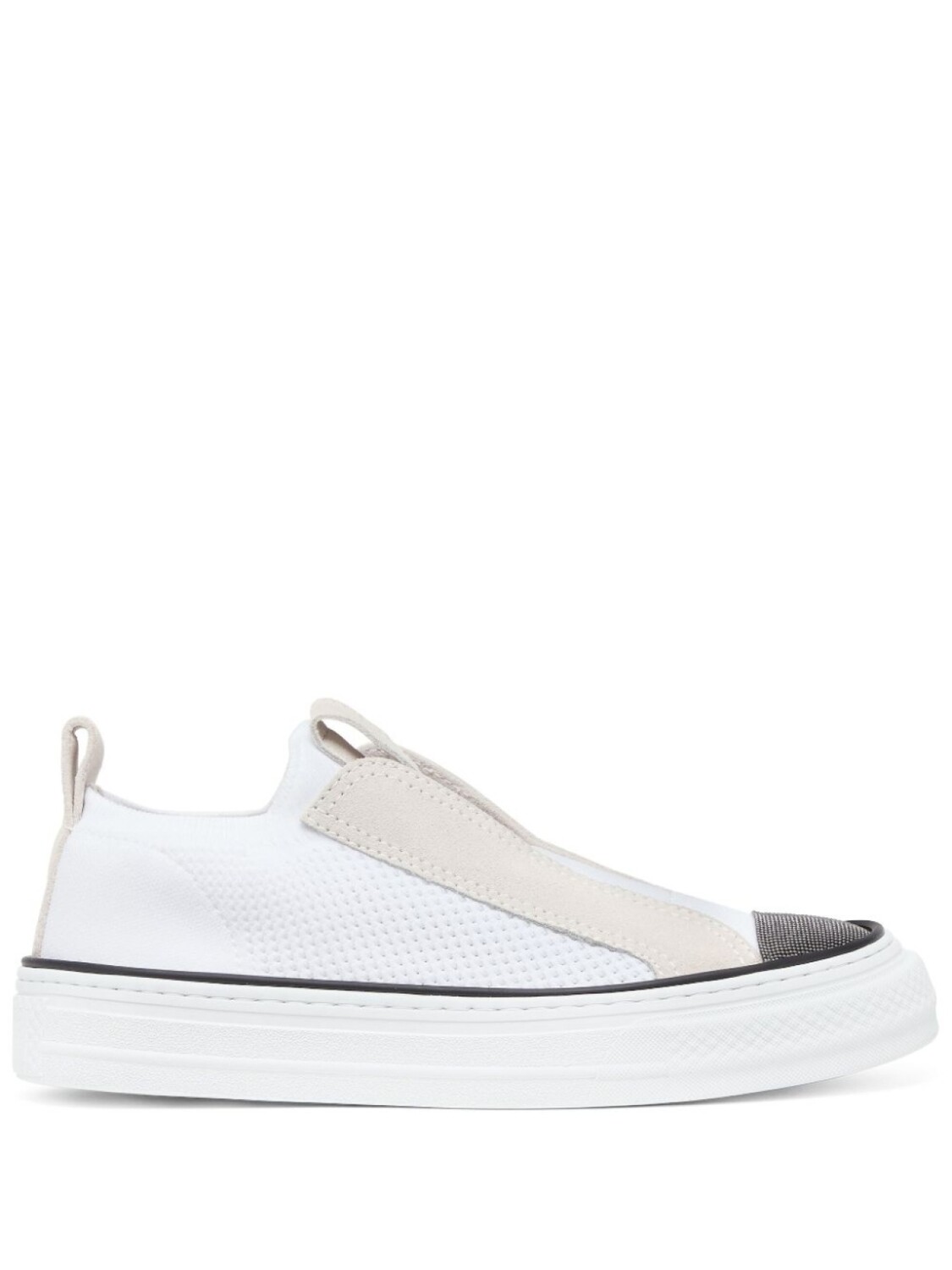 Brunello Cucinelli кроссовки с декором Monili, белый