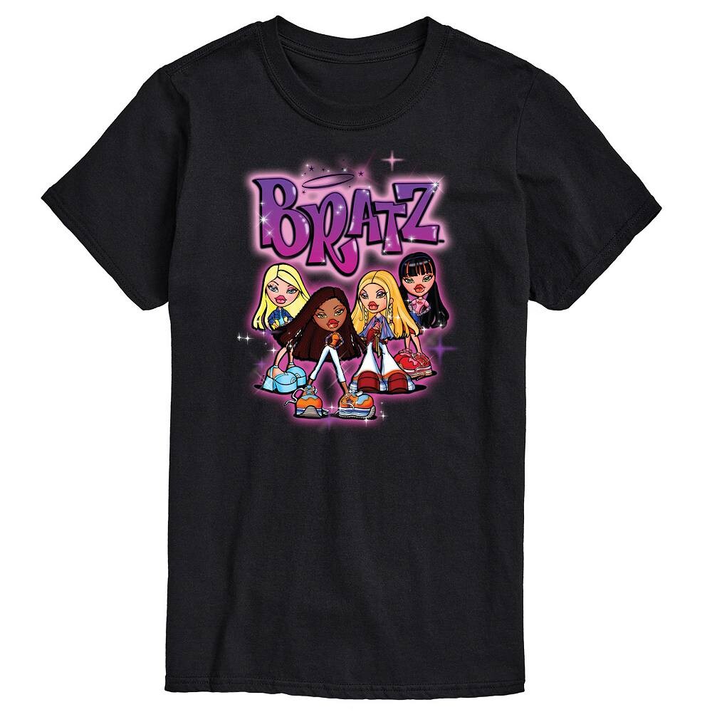

Мужская футболка с рисунком Bratz Doll Group Licensed Character, черный