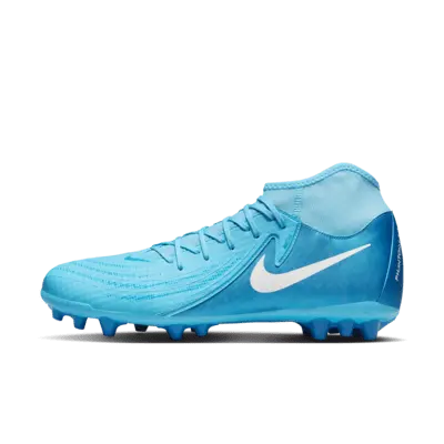 

Бутсы Nike Phantom Luna 2 Academy AG High-Top Soccer Cleats, цвет Blue Fury/White