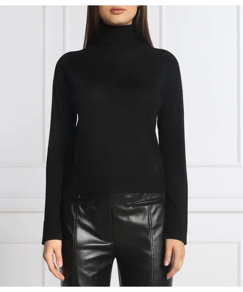 

Водолазка из шерстяной ткани с отваром Slim fit Pinko, черный