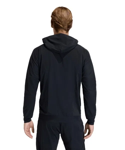 Тренировочная флисовая куртка adidas D4T Workout Full Zip, чёрная — фото 2