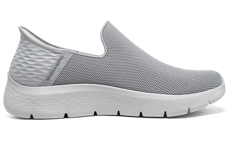 Слипоны Go Walk 'Светло-серые' Skechers, Серый Белый — фото 2