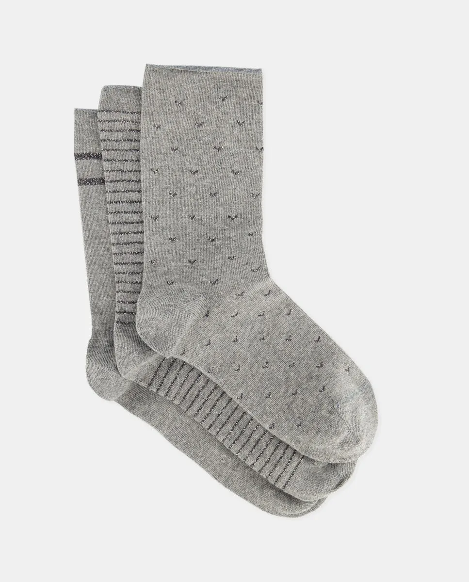

Женская упаковка из 3 носков с люрексом Easy Wear, серый