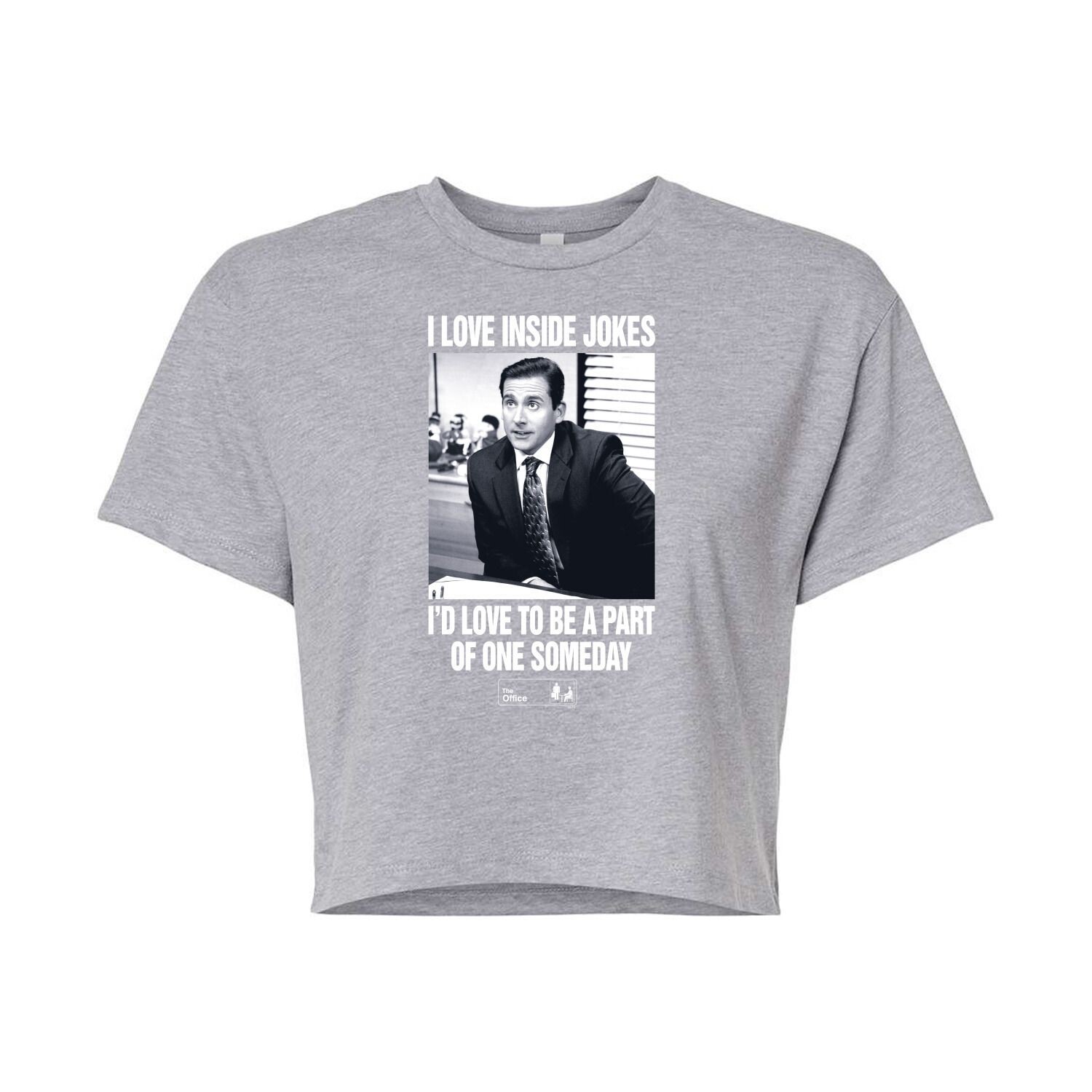 

Укороченная футболка The Office Michael Jokes для юниоров Licensed Character, серый