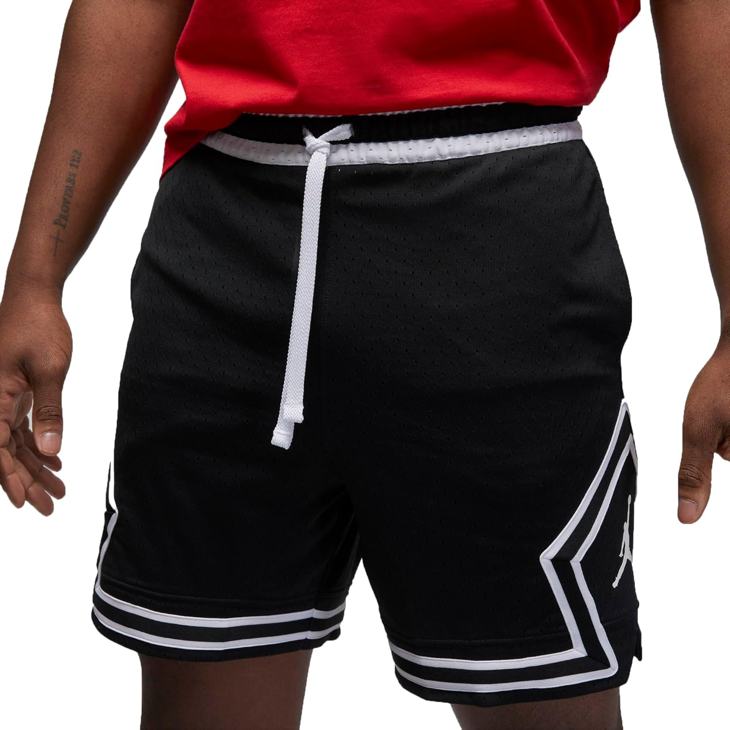 Баскетбольные шорты Nike Jordan Dri-FIT Sport для мужчин с ромбовидным рисунком, Black/White/White/White — фото 3