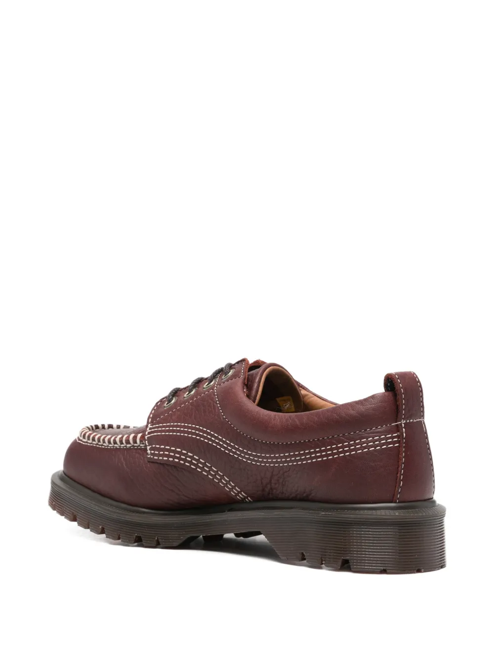 Кожаные лоферы Lowell с контрастной строчкой Dr. Martens, красный — фото 3