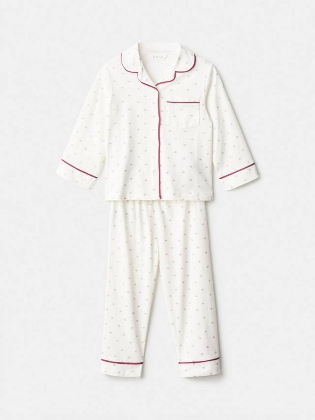 

Детский комплект пижамы Corazon с длинными рукавами из хлопка Mango, Natural White