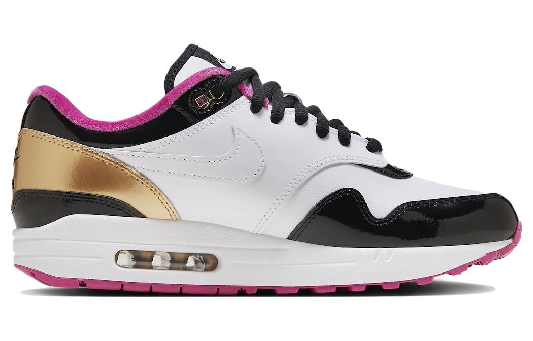 Nike Air Max 1 Lifestyle Обувь унисекс, Dark Obsidian/Fierce Pink/White — фото 2