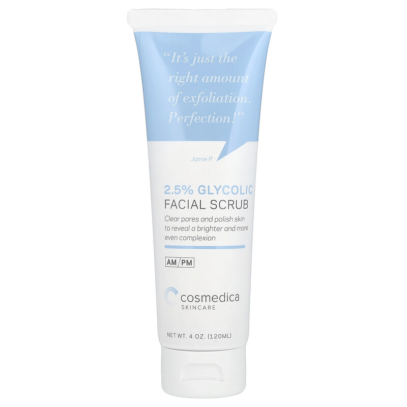

Cosmedica Skincare, скраб для лица с 2,5% гликолевой кислотой, 120 мл (4 унции)