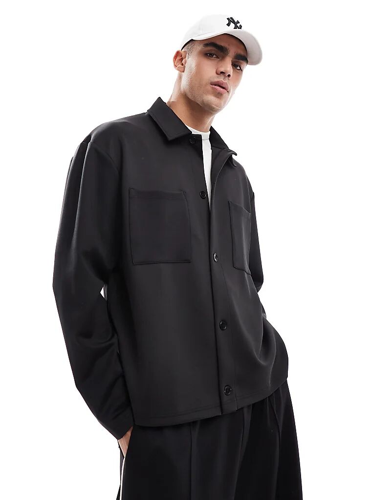 

Куртка свободного кроя черного цвета ASOS DESIGN