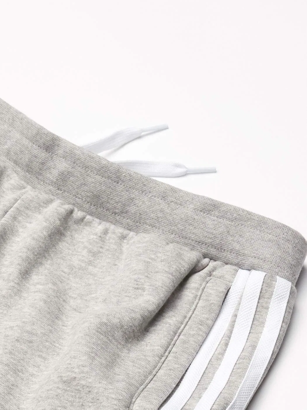 Детская флисовая куртка Adidas Originals, средне-серый меланж/белый — фото 3