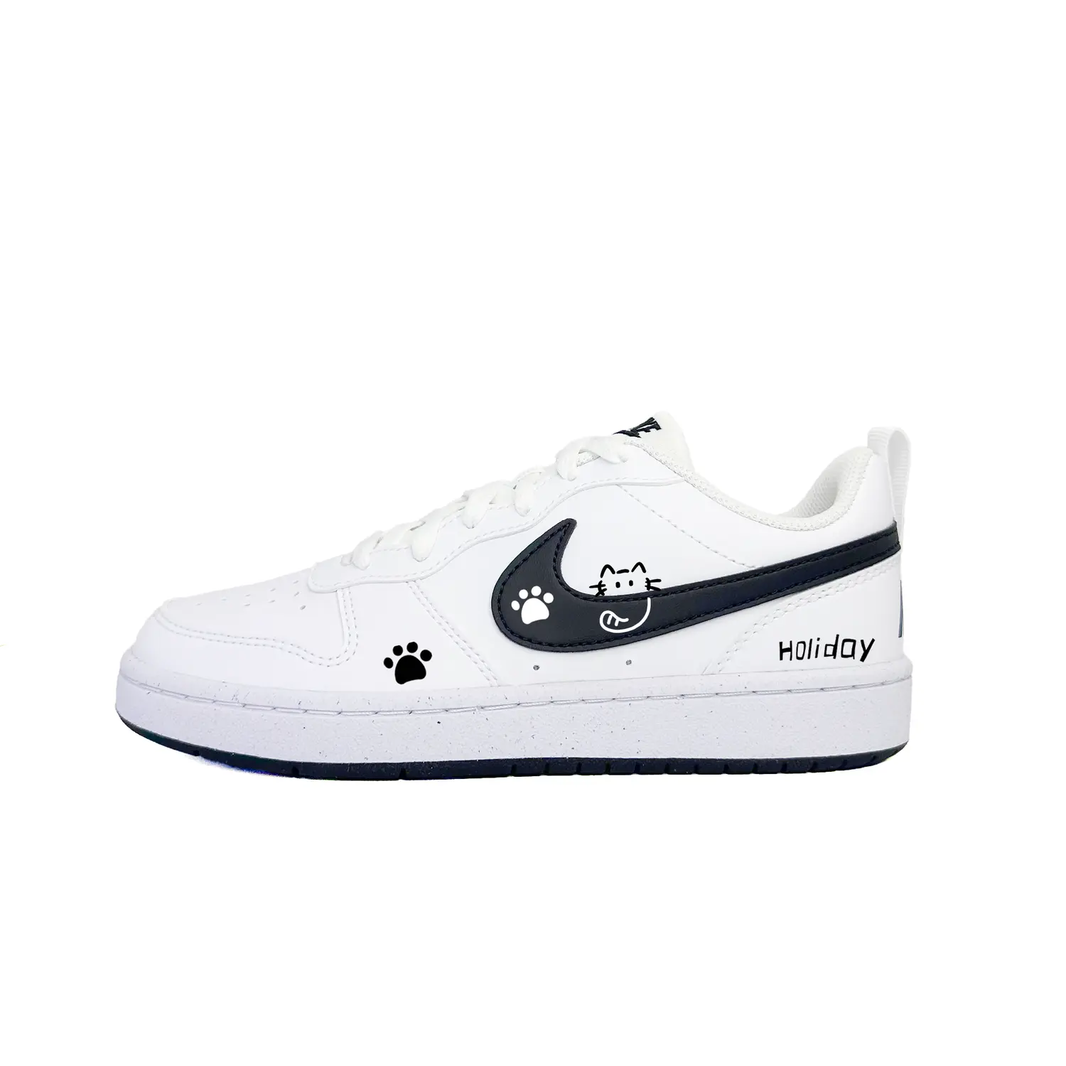 

Детские кроссовки для скейтбординга Court Borough с низким верхом, устойчивые к истиранию и дышащие, для подростков Nike, черный