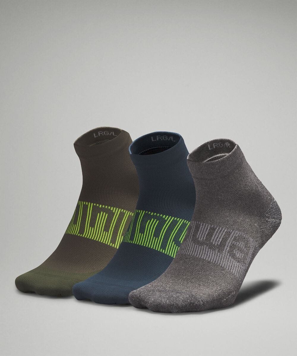 

Мужские носки Power Stride до щиколотки 3 шт Lululemon, серый