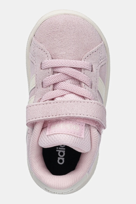 Детские замшевые кроссовки Grand Court 00s Adidas, розовый — фото 4