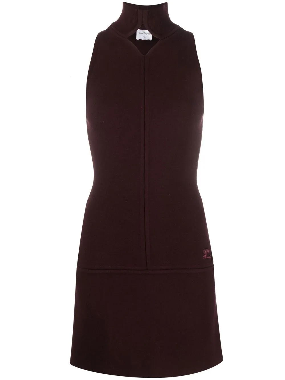 

Трикотажное платье с вырезами Courrèges, красный