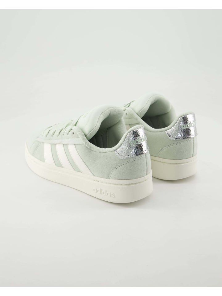 Кроссовки на шнуровке adidas, зеленый — фото 3
