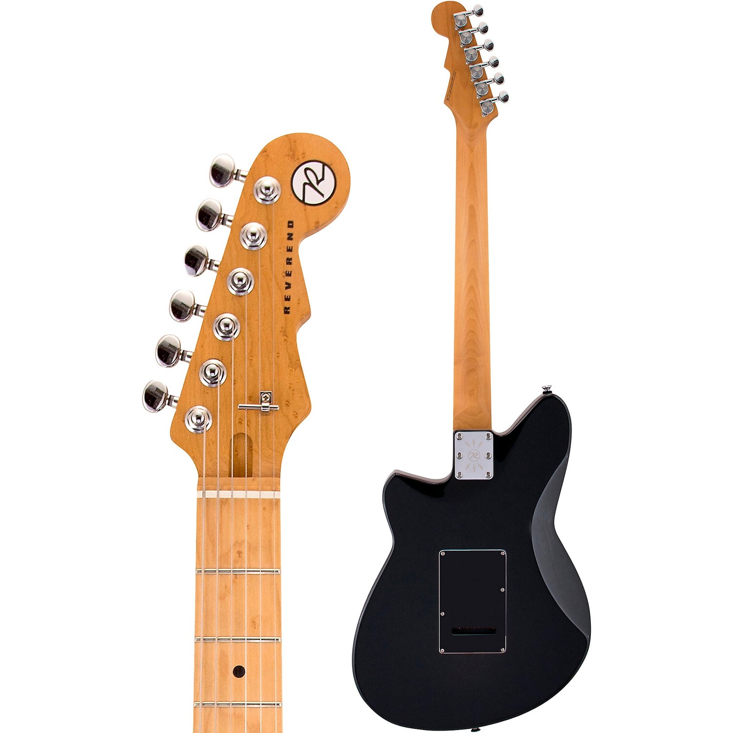

Электрогитара с накладкой из жареного клена Reverend Jetstream HB Midnight Black