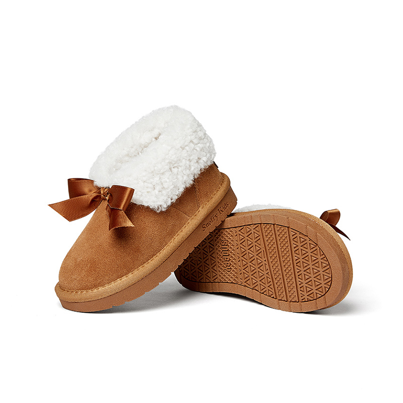 Детские утепленные ботинки Kids Snoffy, серый/коричневый — фото 4