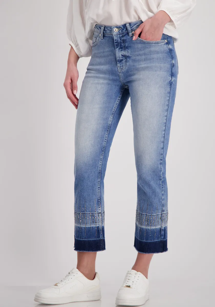 

Джинсы Monari Bootcut со стразами, синий