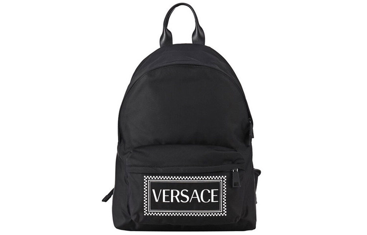 

VERSACE Большой унисекс рюкзак из ткани черный
