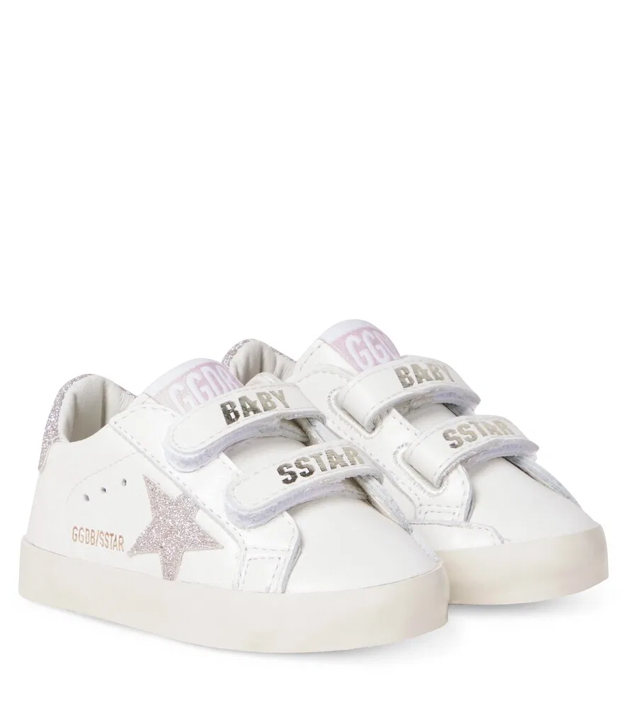 Детские кожаные кроссовки в стиле олдскул Golden Goose Kids, белый