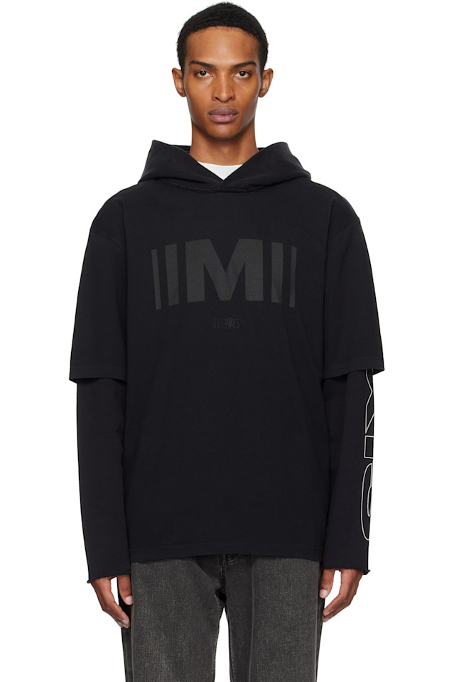 

Принтованная худи Mm6 Maison Margiela, черный