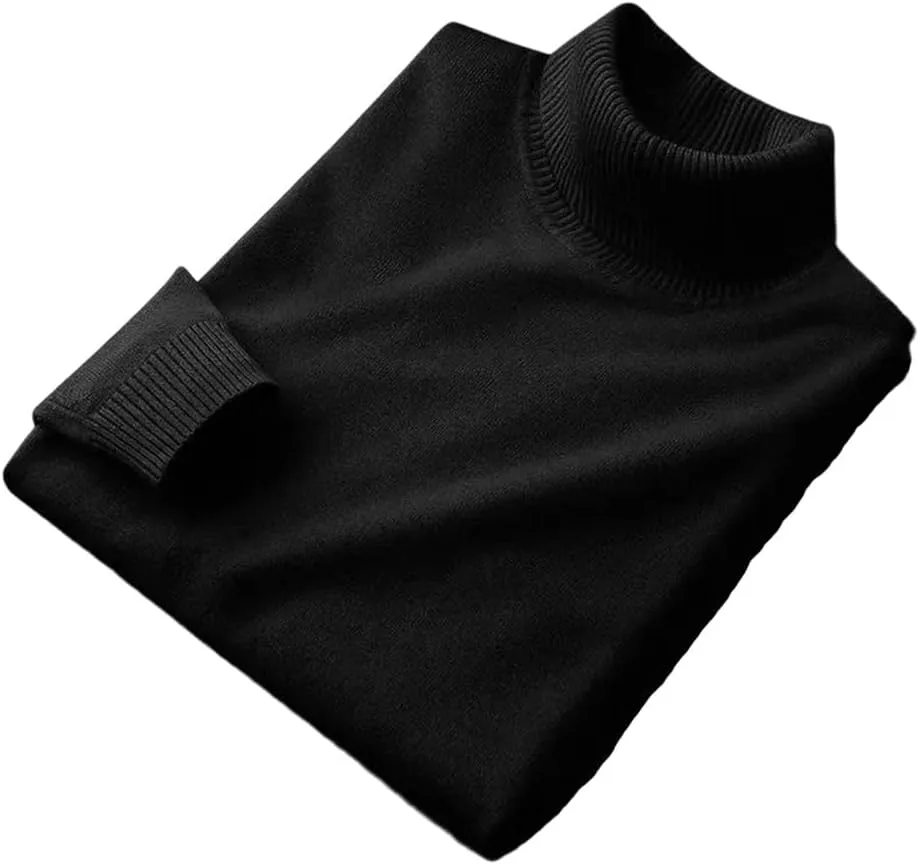 

Мужской вязаный свитер с высоким воротником