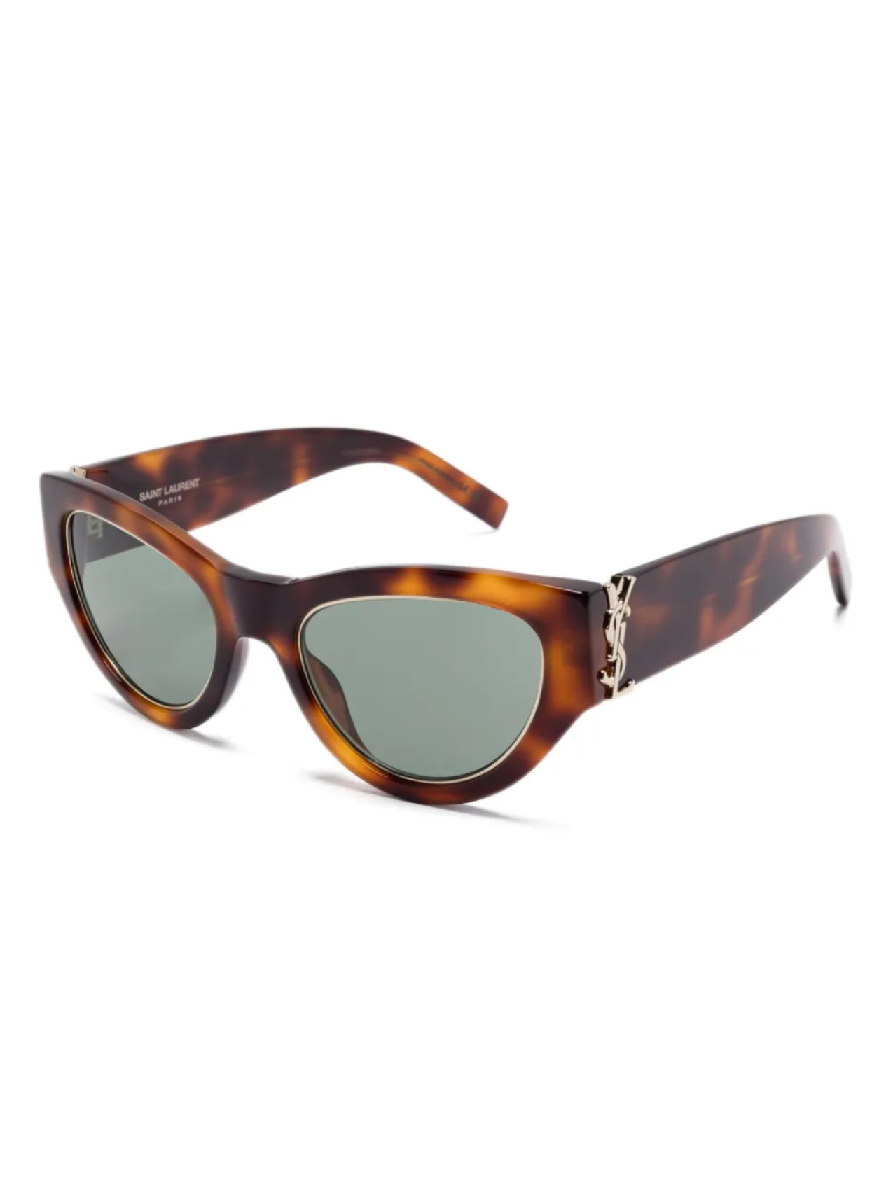 Солнцезащитные очки в оправе 'кошачий глаз' Saint Laurent Eyewear, коричневый — фото 2