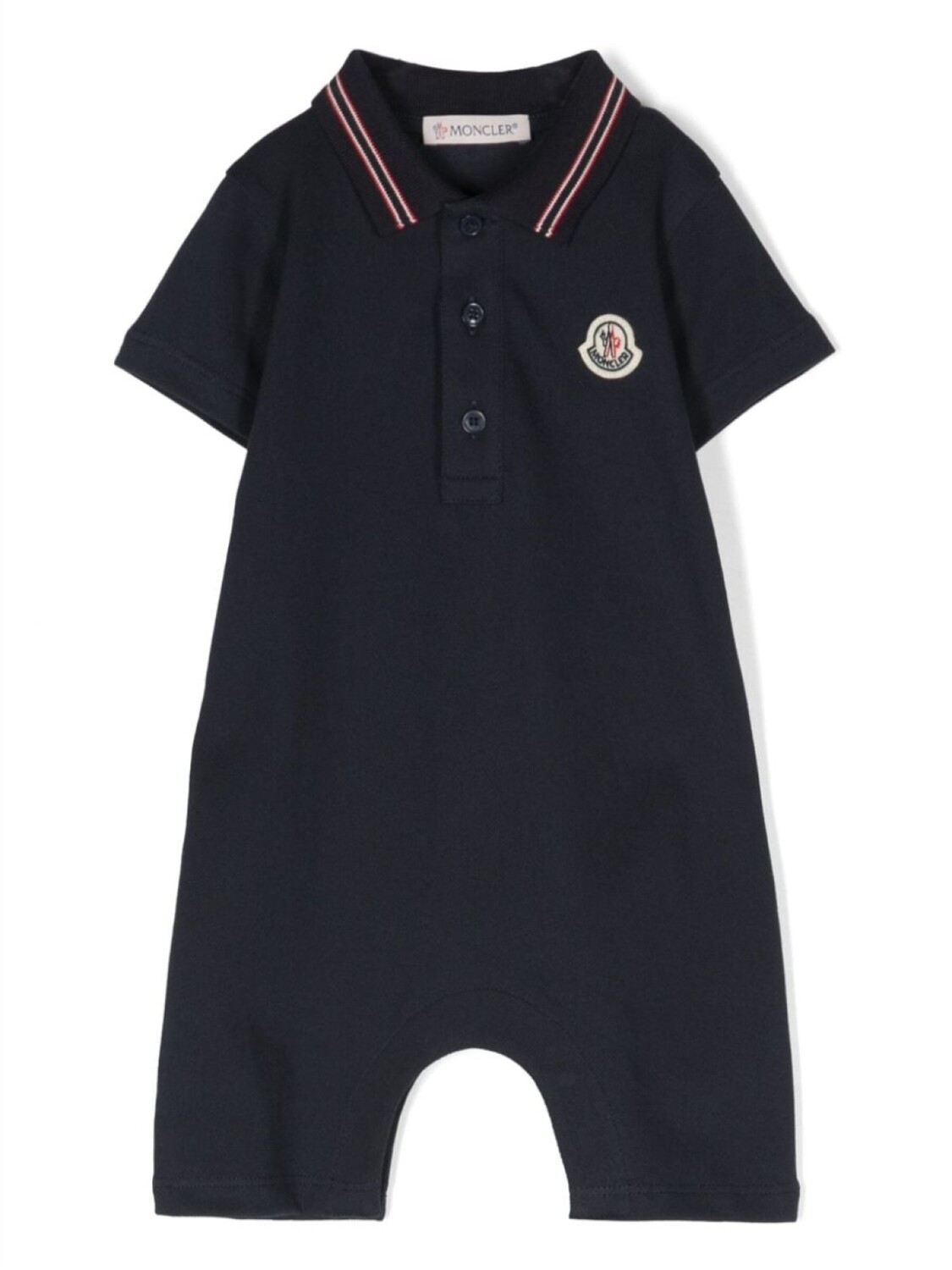 

Moncler Enfant ромпер с воротником поло и нашивкой-логотипом, синий