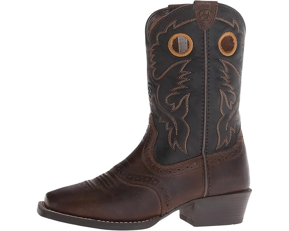 Ботинки Ariat Kids Roughstock Distressed (Toddler/Little Kid/Big Kid), Brown/Black — фото 4