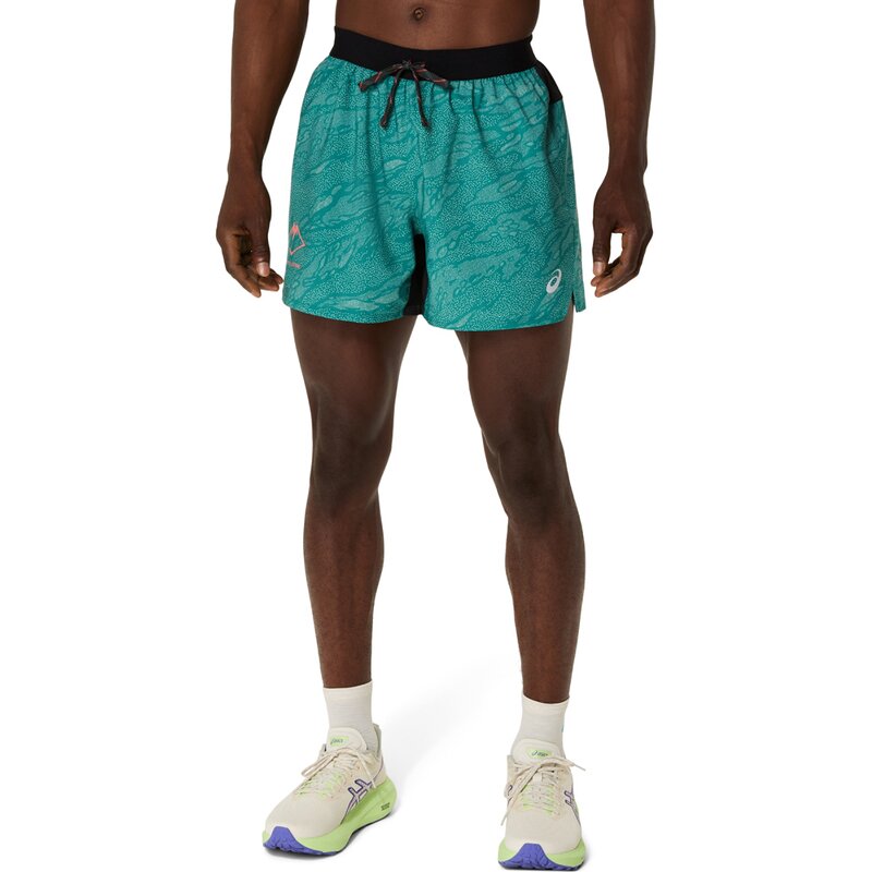 

Шорты fujitrail с принтом по всей поверхности, 5 дюймов Asics, цвет rainy lake 300