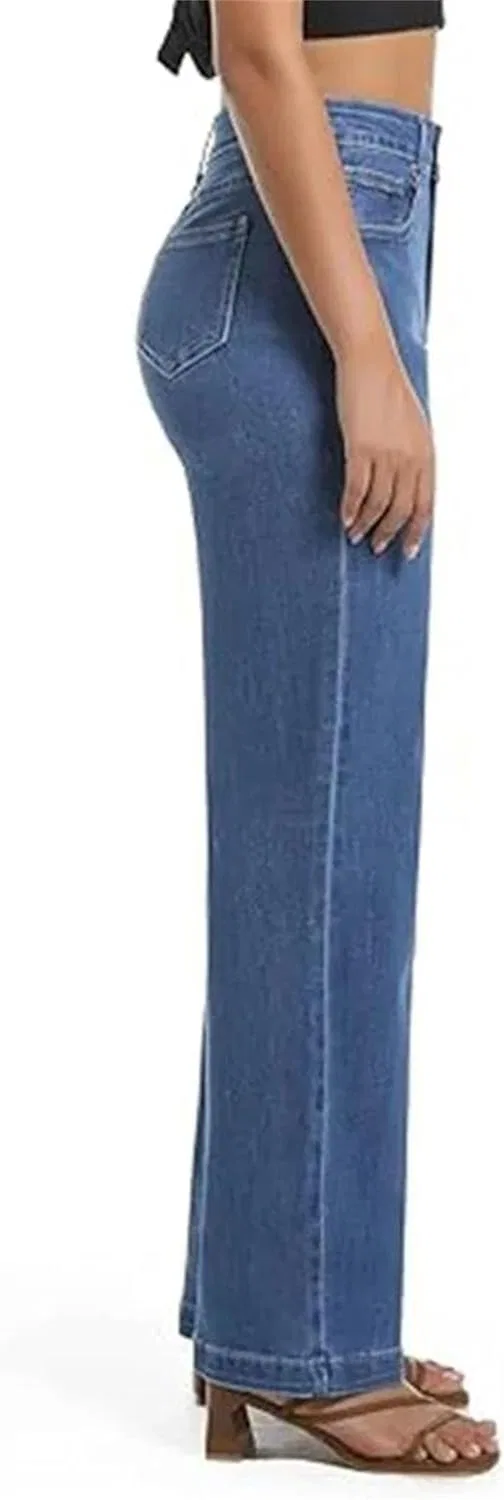Джинсы High Waist Retro Slim Fit, белый — фото 2